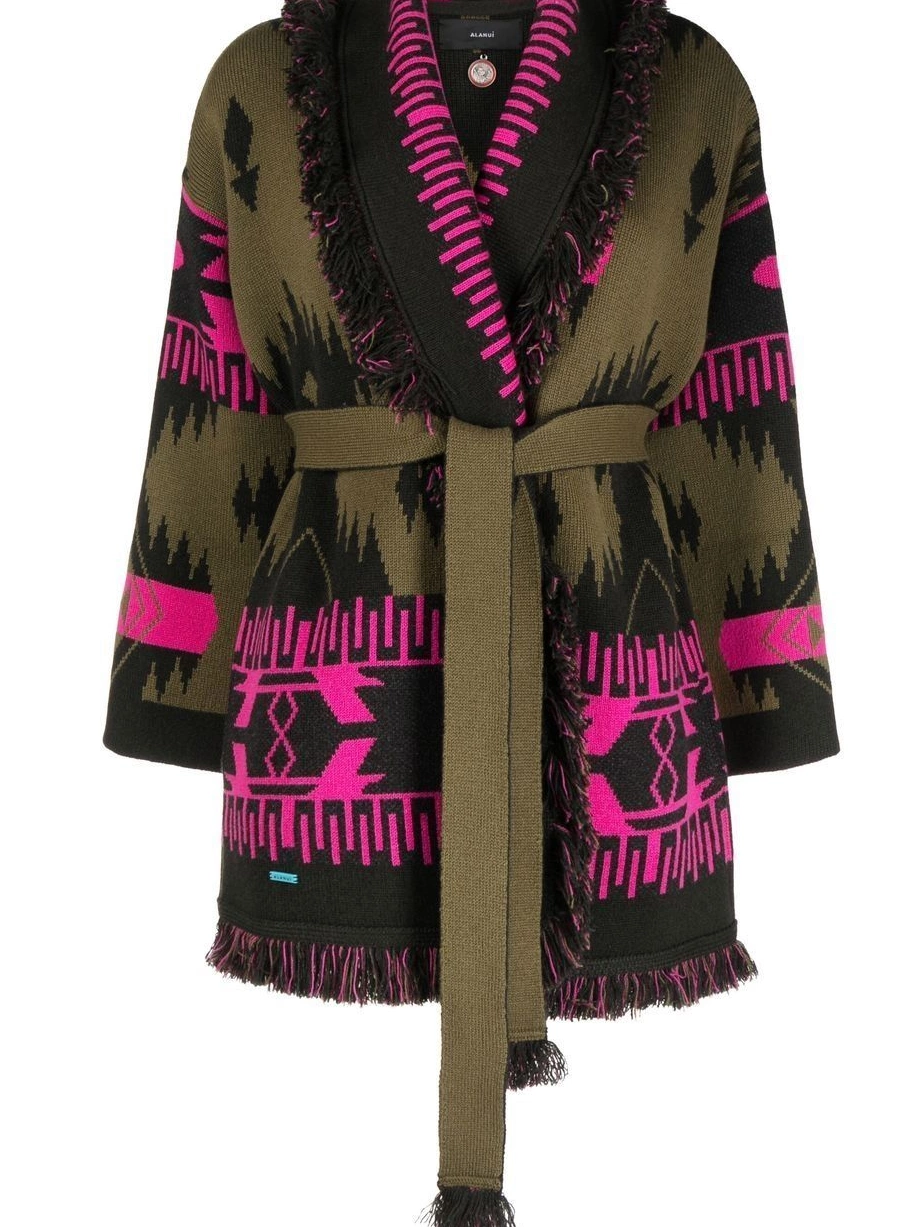 Icon cardigan Women Alanui geometric-jacquard 0423